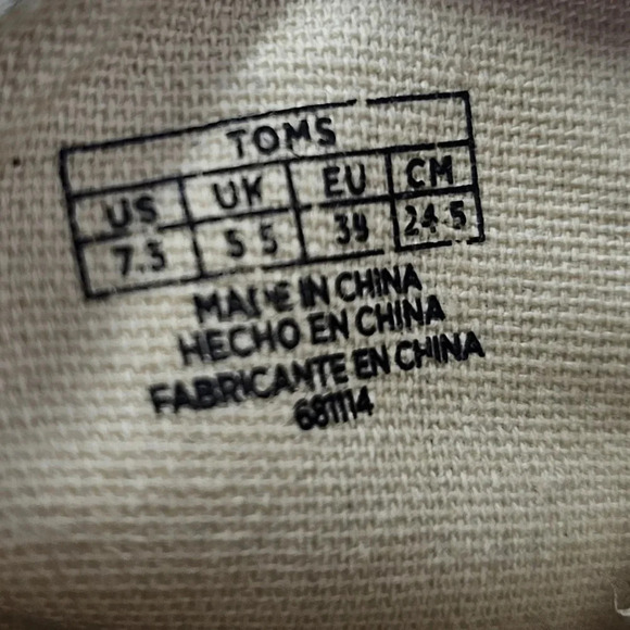 TOMS Desert Wedge Ink Sashiko Espadrilles Ankle Booties Size 7.5 - Picture 10 of 12